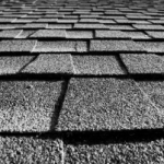 Close up of shingles on a roof