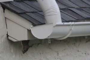 Close up of gutter