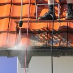 Damaging gutters with power wash