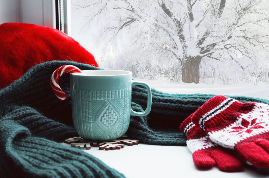 Cocoa Scarf Winter Window
