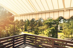 Awning in the summer